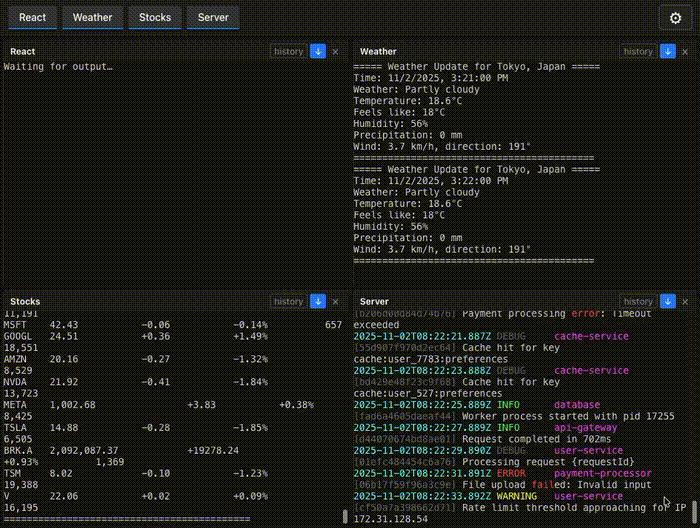 LucidLines Web Interface History