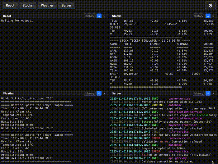 LucidLines Web Interface Selection